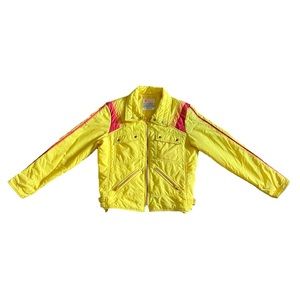 Vintage SKYR Mens Size Medium Yellow Ski Jacket Made In Hong Kong As Is Rare
